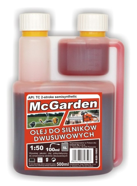 MC GARDEN OLEJ DO MIESZANKI DO SILNIKÓW 2-SUWOWYCH 500 ML Z DOZOWNIKIE