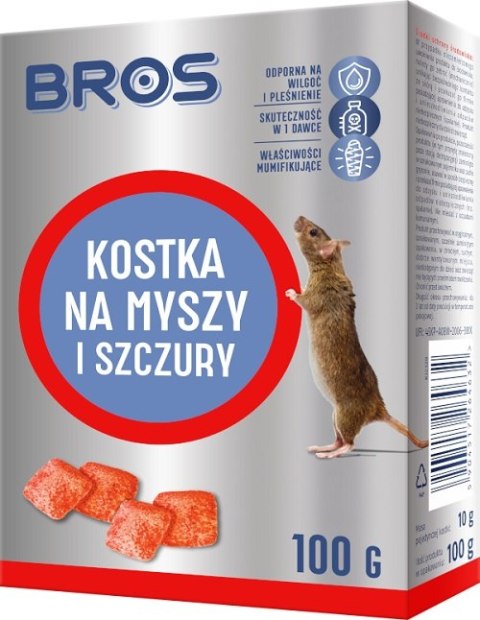 BROS KOSTKA NA MYSZY I SZCZURY 100G