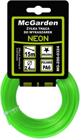 MC GARDEN ŻYŁKA DO WYKASZARKI GWIAZDKA NEON 2,0MM 15M