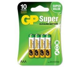 GP BATTERY BATERIA SUPER ALKALINE AAA 1.5V 4 SZTUK