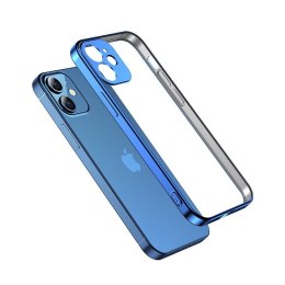 Ultra cienkie przezroczyste etui z metaliczną ramką do iPhone 12 Pro czarny