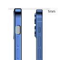 Ultra cienkie przezroczyste etui z metaliczną ramką do iPhone 12 Pro złoty