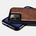 Etui pokryte naturalną skórą do iPhone 12 Pro Max Leather Oil Wax czarny