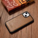 Etui pokryte naturalną skórą do iPhone 14 Leather Oil Wax jasny brąz