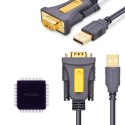 Przejściówka adapter kabel USB-A - DB9 RS-232 1.5m szary