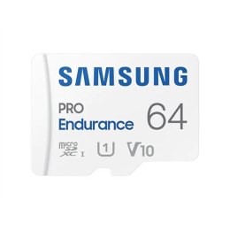 Samsung Samsung | PRO Endurance | MB-MJ64KA/EU | 64 GB | Karta pamięci microSD | Pamięć flash klasy U1, V10, Class 10 | Adapter SD