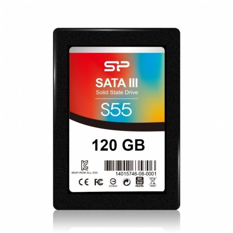 Silicon Power Dysk SSD Silicon Power Slim S55 120 GB SATA | Prędkość odczytu 550 MB/s | Prędkość zapisu 420 MB/s | Gwarancja 36 m-c