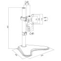 Logilink Logilink | Uchwyt na biurko do monitora| BP0044 | 13-32 " | Maksymalna waga 8 kg | Czarny