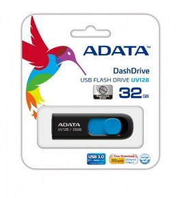 ADATA ADATA | UV128 | 32 GB | USB 3.0 | Czarny/Niebieski