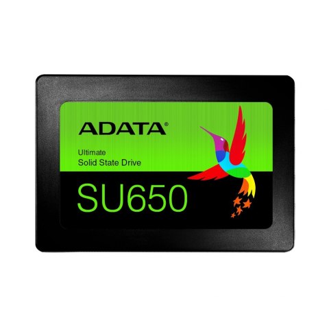 ADATA ADATA | Ultimate SU650 | 256 GB | Format dysku SSD 2,5" | Interfejs SSD SATA 6 Gb/s | Prędkość odczytu 520 MB/s | Prędkość zapis