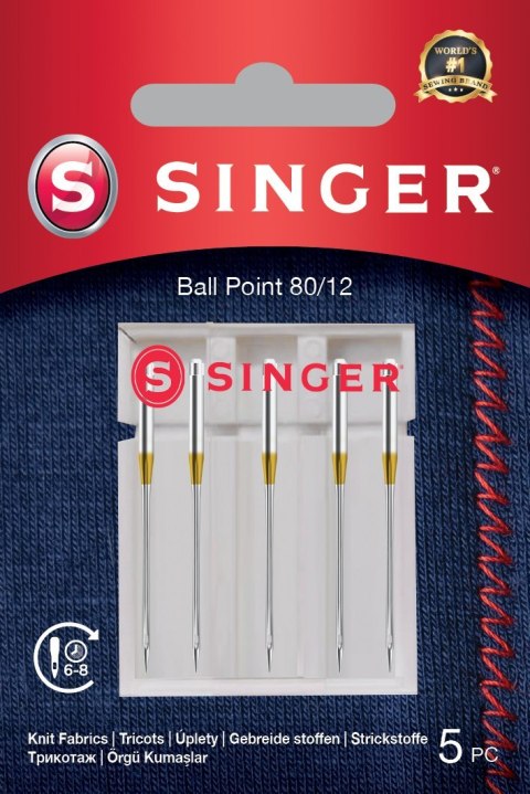 Singer Singer | Igła Ball Point 80/12 5PK do dzianin