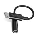 Przejściówka adapter audio USB-C - Jack 3.5mm 11cm czarna