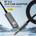 Adapter audio z odbiornikiem Bluetooth 5.3 i złączem AUX miniJack 3.5 mm i USB-A