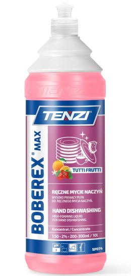 TENZI PŁYN DO RĘCZNEGO MYCIA NACZYŃ BOBEREX MAX TUTTI FRUTTI 1L