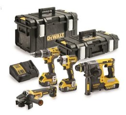 DEWALT ZESTAW COMBO 18V DCG405+DCH273+DCD796+DCF887+3*5.0AH+2 KUFRY