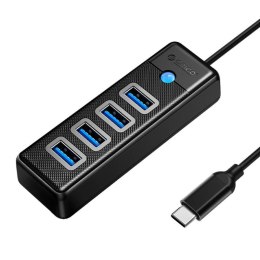 Adapter Hub Orico PW4U USB-C do 4x USB 3.0 (czarny)