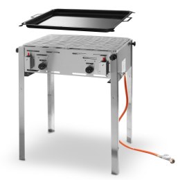 Grill gazowy z patelnią Grill Master Maxi 590x480mm 11.6kW - Hendi 154717