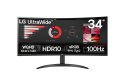 LG LG 34WR50QK-B | 34 " | VA | QHD | 21:9 | 100 Hz | 5 ms | 3440 x 1440 pixels | 240 cd/m² | HDMI ports quantity 2