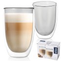 Szklanki termiczne z podwójną ścianką do kawy latte DOUBLE 460 ml 2 szt.