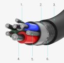 Kabel przewód USB-C 5A szybkie ładowanie PD QC 1m biały