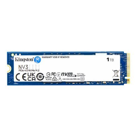 Kingston Kingston SSD | NV3 | 1000 GB | SSD form factor M.2 2280 | Solid-state drive interface PCIe NVMe Gen 4.0 (x4) | Read speed 6000 M