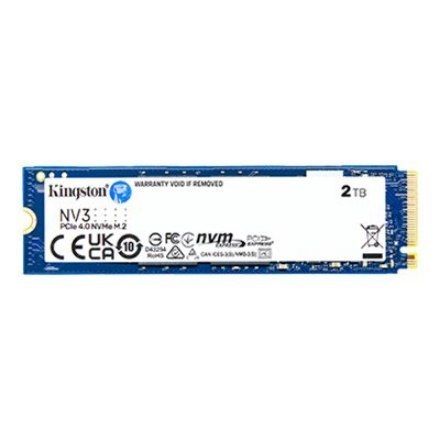 Kingston Kingston SSD | NV3 | 2000 GB | SSD form factor M.2 2280 | Solid-state drive interface PCIe NVMe Gen 4.0 (x4) | Read speed 6000 M