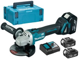 MAKITA SZLIFIERKA KĄTOWA AKUMULATOROWA 125MM 18V 3*5.0AH LI-LO