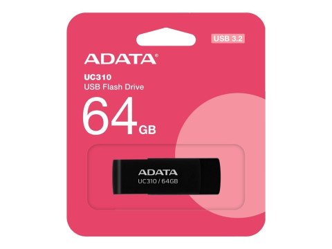 ADATA Pamięć USB ADATA UC310 o pojemności 64 GB with USB 3.2 Gen1 - Czarny