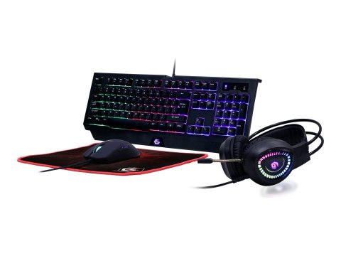 Gembird Zestaw do gier Gembird | 4 w 1 "Phantom" z podświetleniem RGB | GGS-UMGL4-01 | Przewodowy | US | USB