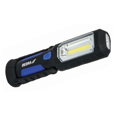 DEDRA LATARKA AKU. 3W COB LED+1W ZASILACZ USB NA 230V I 12V