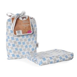 ND19_BMB120040 Bambusowy muślinowy otulacz XKKO BMB 120x120 - Scandinavian Baby Blue