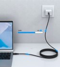 Kabel przewód USB-C-USB-C z organizererm magnetycznym PD 3.1 240W 1.8m - czarny