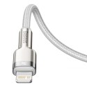 Kabel przewód Cafule Series Metal Data USB-C - iPhone Lightning 20W PD 1m - biały