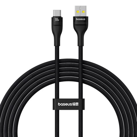 Kabel przewód Flash 2 USB-A - USB-C 100W 2m - czarny