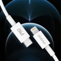 Kabel przewód L6X USB-C - iPhone Lightning PD 20W 1m - biały