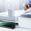 Kabel przewód MFi USB-C - iPhone Lightning 20W 3A 0.25m - biały