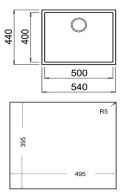 Teka Square 50.40 TG Podtynkowy montaż zlewu Prostokątny