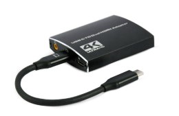 Gembird A-CM-HDMIF2-01 Adapter USB-C na dual HDMI, 4K 60Hz, czarny