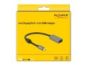 DeLOCK 66570 adapter kablowy 0,2 m Mini DisplayPort HDMI Typu A (Standard) Czarny, Szary