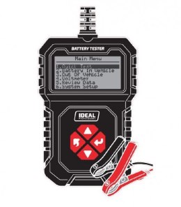 Cyfrowy tester akumulatorów, 12V, 100-2000 EN, typ obsługiwanych akumulatorów: AGM, EFB, GEL, WET, test układu ładowania, test r