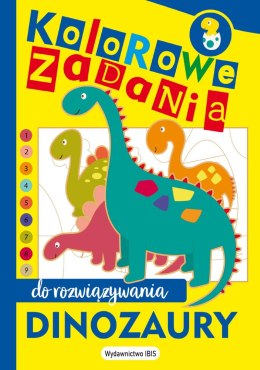 Kolorowe zadania do rozwiązywania. Dinozaury