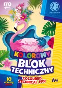 Astra BLOK TECHNCZNY KOLOROWY A4 10 kartek 170g