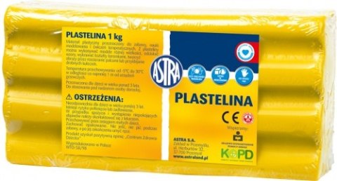 Plastelina Astra 1 kg żółta