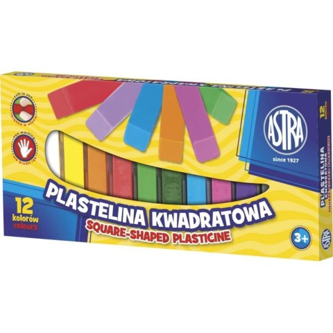 Plastelina Astra kwadratowa 12 kolorów