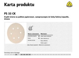 K.KRĄŻEK 150 PS33CK gr. 60 OTW.GLS3/100 szt. SZPACHLA