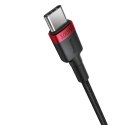 2x Kabel przewód Cafule USB-C - USB-C 100W 2m - czerwono-czarny i czarno-szary