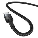 2x Kabel przewód Cafule USB-C - USB-C 100W 2m - czerwono-czarny i czarno-szary