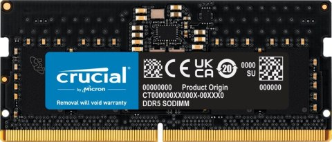 Crucial 8GB (1x8GB) DDR5-5600 CL 46 SO-DIMM RAM Notebook Speicher moduł pamięci 5600 MHz Korekcja ECC