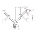 Logilink Logilink BP0043 Dual Monitor Desk mount, 13"-32",gas spring, aluminum Logilink