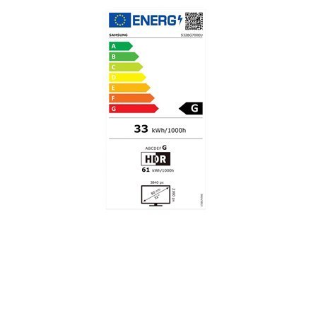 Samsung Samsung | LS32BG700EUXEN | 32 " | IPS | UHD | 16:9 | 1 ms | 300 cd/m² | Czarny | Porty HDMI w ilości 2 | 144 Hz